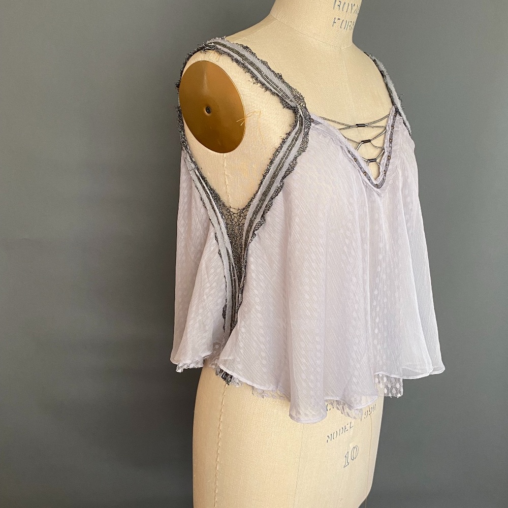 Free People ‘COASTIN ON’ DREAM TOP Dolphin Blue S